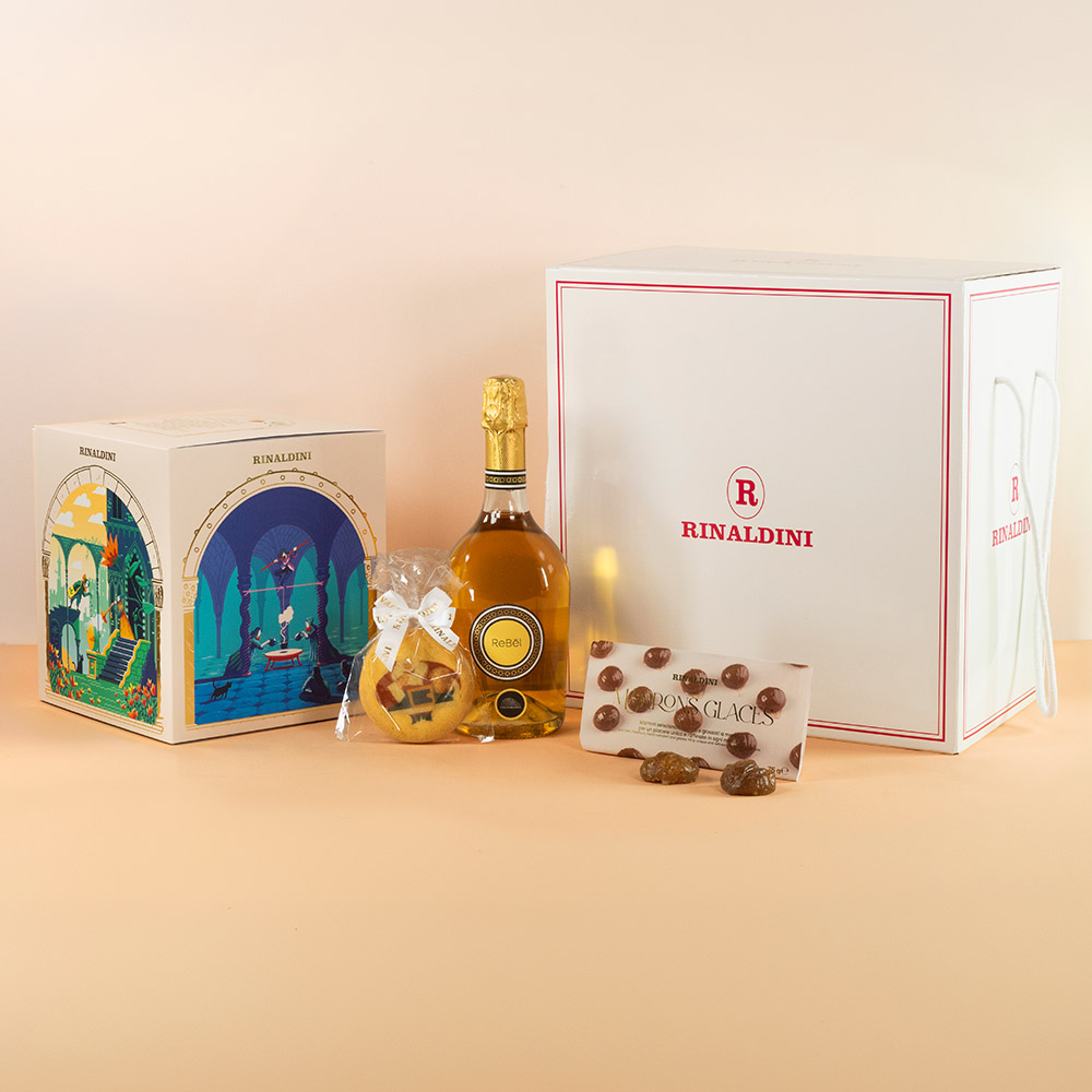Christmas Box Rinaldini - Panettone Fichi, Rum & Fave di Tonka